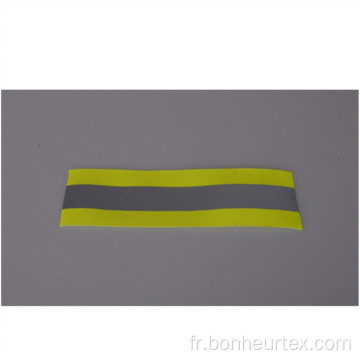 Ruban en tissu ignifuge jaune citron vert fluorescent